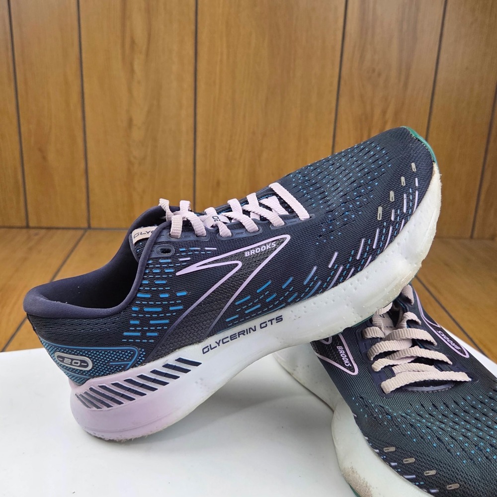 Brooks Glycerin GTS 20 Navy Purple Running Shoes 1203691B499 Womens 7.5